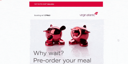 Virgin's amazing email experience before my flight