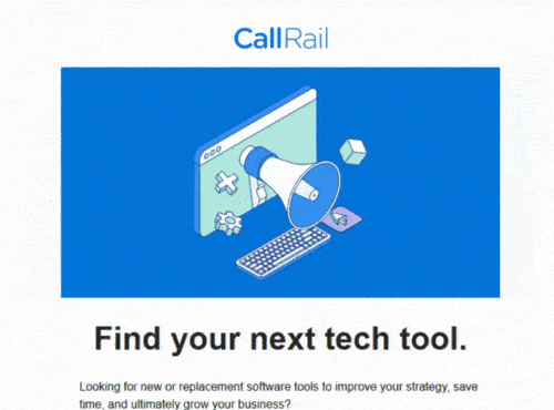 Call Rail's email to me, I love the design but I forgot how I know them