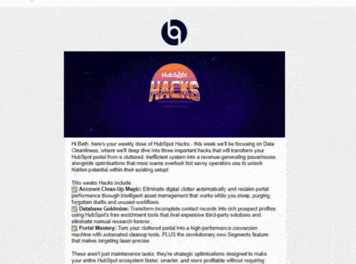 I wish this newsletter had REAL copy...B2B newsletter written by ChatGPT.