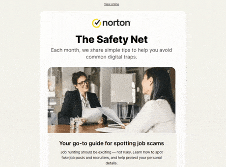 Norton...I love this keeping in touch email and it's design