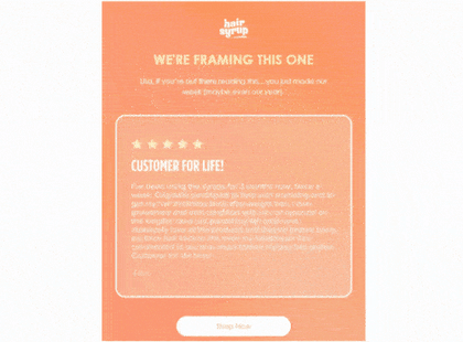 I am LOVING this email from Hair Syrup