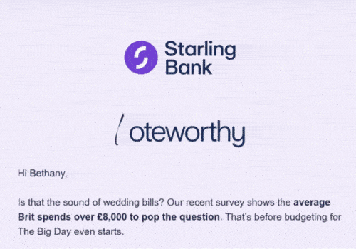 A noteworthy email from Starling Bank