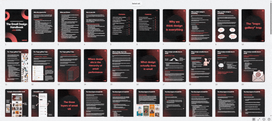 If you can't see this, this is a preview of the 90+ page email design handbook you need in your life