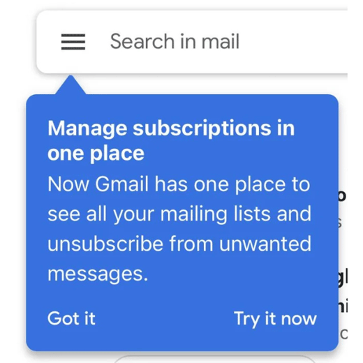 This is a screenshot of manage subscriptions in one place